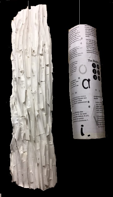 Braille Bark Pole I / Text Pole